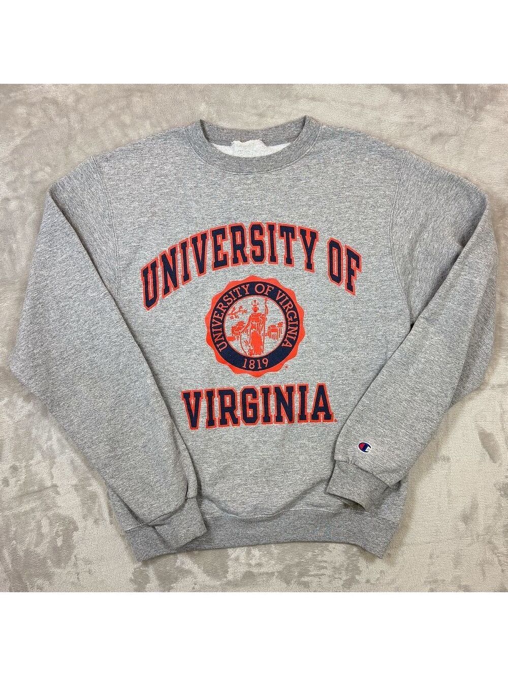 University of Virginia Champion Crewneck Sweatshirt UVA Seal Graphic Cavaliers M